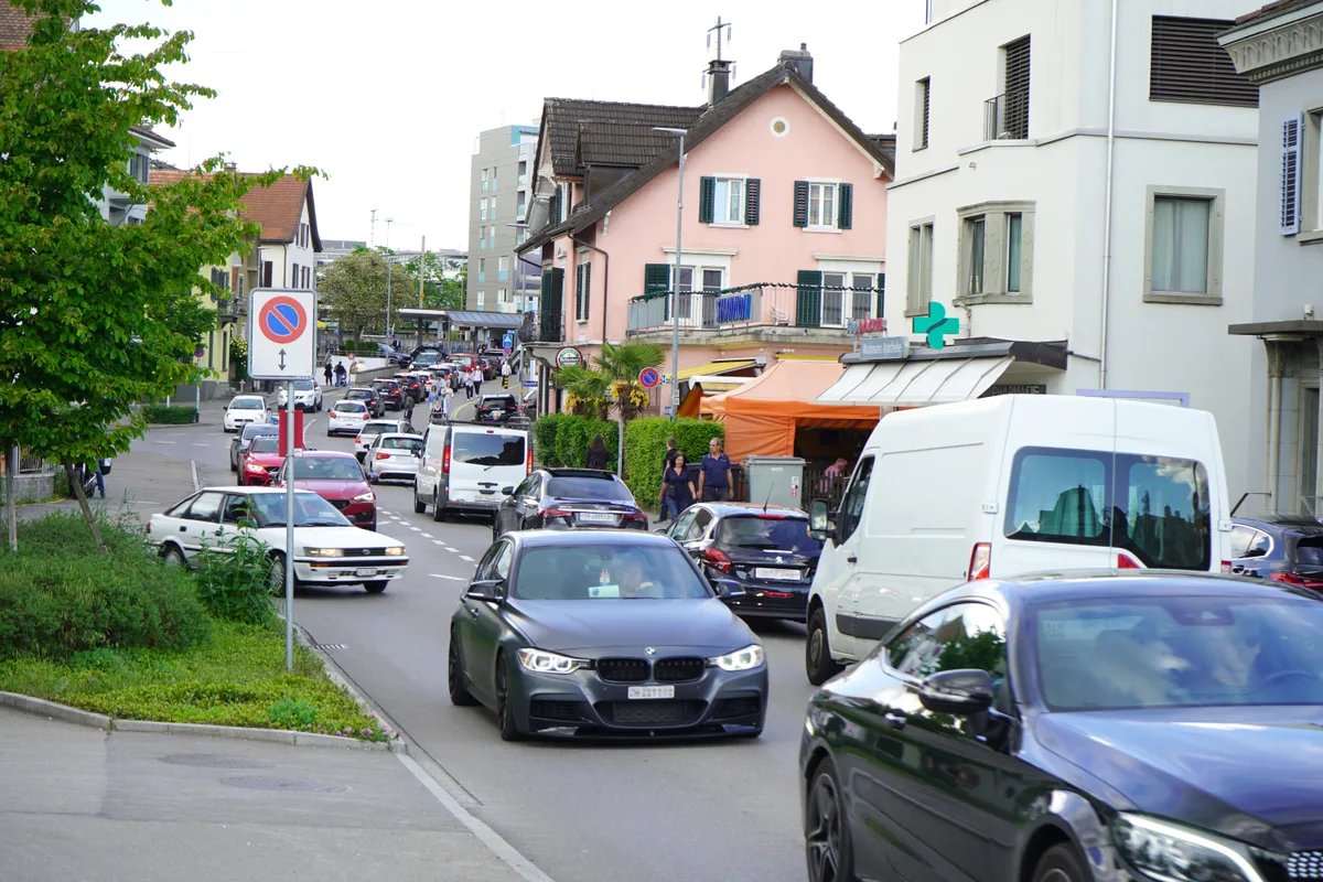 Stausituation in einer Innenstadt